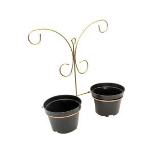SUPORTE BORBOLETA DUPLO 9 CM PAREDE ZA C/2 VASO