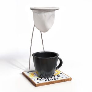 MINI COADOR DE CAFÉ C/CANECA 90ML MAD