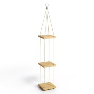 SUPORTE SUSPENSO TRIPLO 15 CM PARA VASOS - MADEIRA
